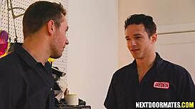 big cock car mechanic fucked by buddy