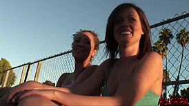 aurora and jessica demonstrate oral techniques on each other