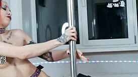 Nastya Fox Dances Naked Stripping Clothes in BDSM Scene