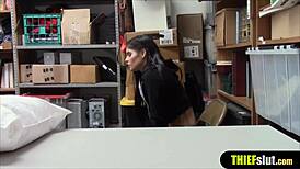 latina shoplift got caught and gets punish fucked hard