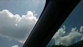 Couples engage in outdoor public mischief with amateurs.