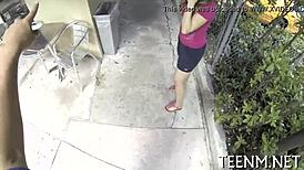 Honey courtney loxx sucks cock for cash in doggystyle fucking