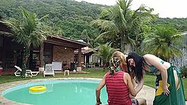 what's happening in this brazilian mansion orgy with snow white and mike?