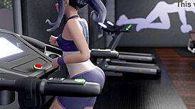 नागातोरो जिम बुली बनकर टेस करती है वाइल्ड 3डी हेंटाई में