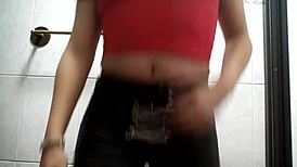 Brunette Latina Tranny Fingers Her Tight Ass