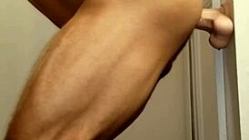 bisexual twink plays with dildo in shower fun