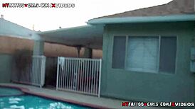 Blackwidow xxx enjoys pool time with big ass and blonde beauty