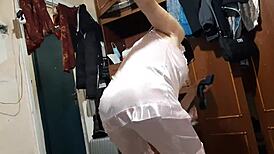 Intense session with multiple peaks and strapon play.