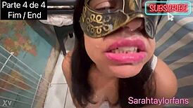 parte 4 de 4: secagem na punheta até gozar na cara da safada, puta bebeu porra, engoliu e lambeu tudo com sarahtaylorfans