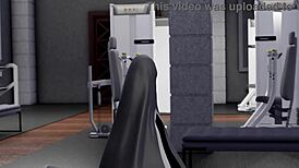 नागातोरो जिम बुली बनकर टेस करती है वाइल्ड 3डी हेंटाई में