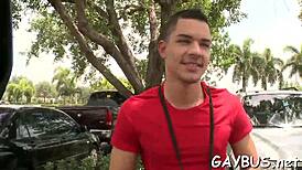 this sexy hunk is sucking cock and getting fucked wildly