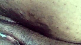Creamy Black Pussy Gets Messy Creampie in Tight Homemade Solo Massage