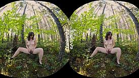 Raven Snow Gets Her Big Breasted Clit Pleasured Outdoors