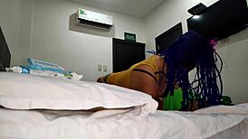 my stepmom said if you give a great blowjob to my vagina we fuck, and i accepted the challenge in real homemade porn