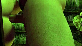 Slim Blonde Rides Sideways in Skyrim Parody