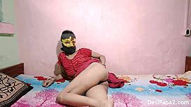 Indian couple's sexy sex contrasts with mother-in-law's horny gaze