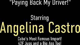 Thick Latina Lover Angelina Castro Blows Lucky Cock