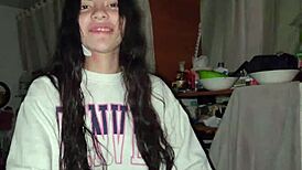 his best friend's girlfriend strips naked and plays for him without hesitation