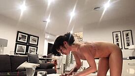 busty brunette messin’ up with huge glass dildo in my ass... pov orgasm got me shakin’ bad!