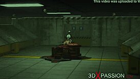 Hot babe is getting naughty in the lab with sexy robot