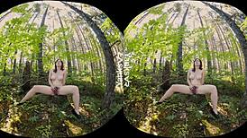 Raven Snow Gets Her Big Breasted Clit Pleasured Outdoors