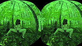 Raven Snow Gets Her Big Breasted Clit Pleasured Outdoors