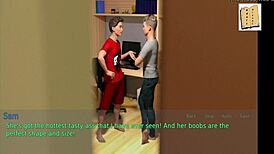 a wife and stepmother seducing with lingerie and blonde charm at 24