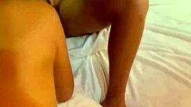 My friend bends over and fucks the neighbor while sucking my pussy