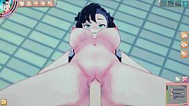 Pokemon's busty mary has sex in koikatsu video 2.