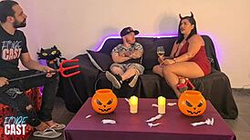 Fode Cast - Pitoco Bangs TV Host in Wild Halloween Fuck