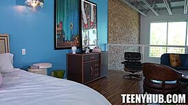 Mazy Myers teases with blowjob before hardcore ass fuck