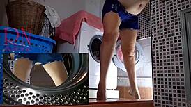 Domination in Laundry: Curvy Housewife Trapped and Fucked Inside Washing Machine Mix 1