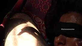 The submissive latina gives a blowjob with slapping.