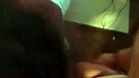 Big booty ebony girlfriend Daisy Daze sucks and fucks friend's big cock