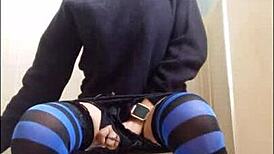 Smokin sexy hot babe in miniskirt and ass fetish