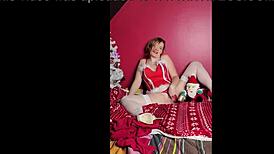 Christmas gifts from sexy wife in lingerie