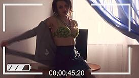 Hot Hippie Teases On Webcam In Stockings