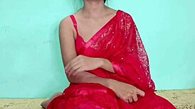 Amateur couple in saree gets pussy licked and fucked hard.