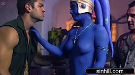 Star Wars XXX parody with Eva Lovia as alien slave