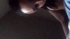 Is this curly-haired girl from Tinder giving amazing head to a big black cock?