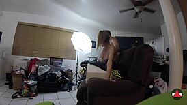 Spandex Fetish Girl Grinds Cock in Cosplay With Loud Moaning