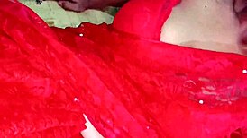 Amateur couple in saree gets pussy licked and fucked hard.