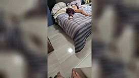 Caught My College Stepdaughter Masturbating with My Shirt, So I Punished Her by Fucking Hard