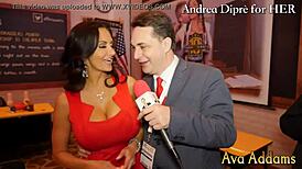 ava addams teases with her boobs while playing for andrea diprè