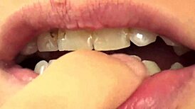 mouth vore close-up with fifi foxx devouring gummy bears