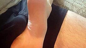 Foot Massage Featuring Toes and Fetish Elements