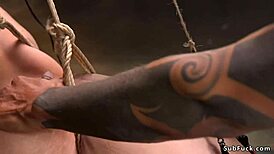 Big Black Cock Master Binds and Bangs Brunette Slave