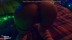 Christmas Milf Gives Sloppy Blowjob and Doggy Anal Sex