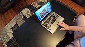 A seductive unknown person uses Danni to help with a steamy encounter