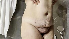 I can’t stop playing with my big belly fat! It feels so good to touch.